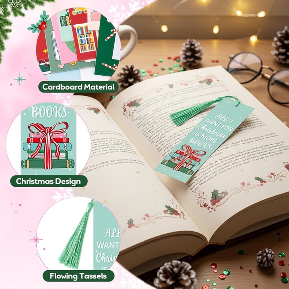 30 Funny and Cozy Christmas Bookmarks, NWT - Picture 4 of 7